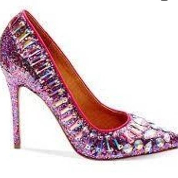 Steve Madden Shoes - Steve Madden Galaxxie
Pink Glitter Heels EUC 10